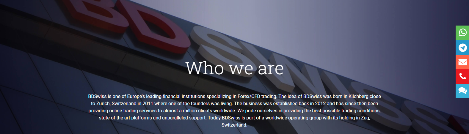 BDSwiss Review who we are